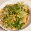 クック81A33N☆'s cooksnap of when they made チクワと卵とレタスのマヨネーズ炒め.