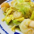 もじゃちゃん☆'s cooksnap of when they made レタスと海老の卵炒め.