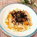 なつき☆ミ's cooksnap of when they made ベーコンとしめじバター焼きうどん.