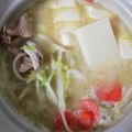 ☆hikonyan☆'s cooksnap of when they made ぱぱっと簡単★とり野菜みそ鍋♪　もつ＆餅.