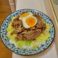 naopon☆'s cooksnap of when they made 安いお肉でよくばり牛豚焼き肉丼♪.
