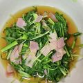 ロビン☆☆'s cooksnap of when they made 【レンジで簡単】水菜とベーコンのおひたし.