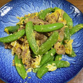あっちゃんママ's cooksnap of when they made 簡単！豚肉とスナップエンドウの卵炒め.