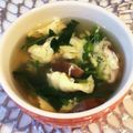 tikariri's cooksnap of when they made ほうれん草と卵のかきたまコンソメスープ.