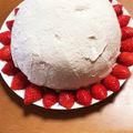 なか祥's cooksnap of when they made ストロベリー☆チーズムースのドームケーキ.