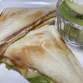 ma2kaboch's cooksnap of when they made サルサソースホットサンド.