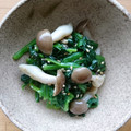 ふう太＆しゃあ's cooksnap of when they made 焼肉屋さんのほうれん草としめじのナムル♪.