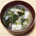 わたさな2016's cooksnap of when they made はんぺんと豆苗の　味噌汁.