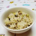 雪国panda's cooksnap of when they made 簡単☆枝豆とあさりの炊き込みご飯.
