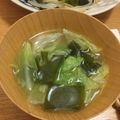 クック26PAK7☆'s cooksnap of when they made 春キャベツとわかめのスープ.
