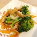 りかえん's cooksnap of when they made ブロッコリーとちくわのごま酢和え　給食.
