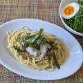 みじょーん's cooksnap of when they made お茶漬けの素♥ツナとなめ茸のおろしパスタ.