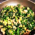 Blue。mom's cooksnap of when they made ニラ玉（豚肉入り）.