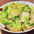 ママうさこ's cooksnap of when they made 春キャベツと厚揚げの塩こうじ煮.