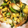 nknobu's cooksnap of when they made 新玉ねぎ葉の卵とじ.