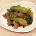 笑顔ちゃんの娘's cooksnap of when they made 青梗菜と豚こま肉のごましゃぶだれ炒め.