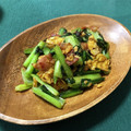 こざい's cooksnap of when they made 小松菜とベーコンと卵の中華炒め.