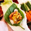 ちお's cooksnap of when they made ポッサム (茹で豚の野菜巻き).