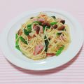 まあまま☆0403's cooksnap of when they made 小松菜とベーコンのスパゲティー♪.