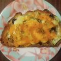 inLondon's cooksnap of when they made ブロッコリー茎と蒸し黒豆のゆかりトースト.