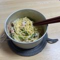 くまお's cooksnap of when they made 【キャンプ飯】ゆるキャン△スープパスタ.