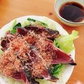 Nekozame's cooksnap of when they made かつおたたきアレンジ♪小松菜和えサラダ.