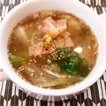 あーこ姐's cooksnap of when they made 新玉ねぎとレタスとベーコンのスープ♡.