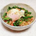 桜月❀咲良mommy's cooksnap of when they made 鮭そぼろと大葉の粉チーズ温玉丼♪.