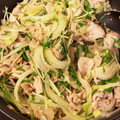 Harunoriko's cooksnap of when they made 豚こまと水菜のねぎダレ炒め！.
