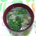 おはなすき's cooksnap of when they made 菜の花と新玉ねぎと茄子の味噌汁.