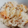 とろけい's cooksnap of when they made 酒のつまみ用鮭ハラスで炊き込みご飯.