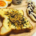 choco831's cooksnap of when they made 朝のズボラ飯『ふりかけトースト』.