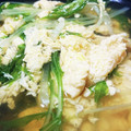さざんか©'s cooksnap of when they made ふわふわ卵と水菜のスープ.