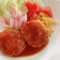 ぽんず002's cooksnap of when they made 豚挽き肉と白菜のハンバーグ☆.
