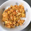 K0A9O0R8U♪'s cooksnap of when they made 納豆キムチ卵とじ丼.