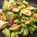 ame-ikuru's cooksnap of when they made お酒がすすむ！芽キャベツのペペロンチーノ.