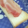 えりこ82☆'s cooksnap of when they made ✿ベーコンのせただけトースト✿.