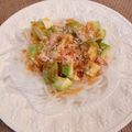obirara's cooksnap of when they made 新たまねぎとアボカドの和サラダ.