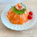 結真は道産子♪'s cooksnap of when they made 生サーモンの☆華やかドーム型サラダ.