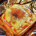 ダッフィーニーうに's cooksnap of when they made ラピュタパン(ハム・チーズ・卵トースト).