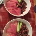 ﾌﾞﾚﾝﾀﾞ's cooksnap of when they made 刺身盛り合わせで♡簡単海鮮丼.