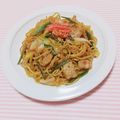 まあまま☆0403's cooksnap of when they made ランチに☆ネギ豚ソース焼きそば.
