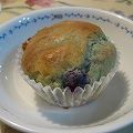 のんびりカフェ's cooksnap of when they made ホットケーキミックスdeブルーベリーマーブルマフィン豆乳入り.
