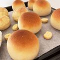 ＊pika's cooksnap of when they made ミルク丸パン(HB使用).