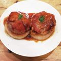 雑っ子's cooksnap of when they made 簡単 新玉ねぎのハンバーグ♪.