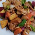 riara_u's cooksnap of when they made 揚げない♪豚小間とさつま芋で秋色酢豚☆.
