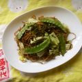 花時計咲いた's cooksnap of when they made 絹さや焼きそば.