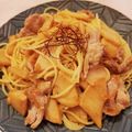 Tamak0's cooksnap of when they made 豚肉とタケノコのバター醤油パスタ☆.