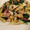 ダッフィーニーうに's cooksnap of when they made 舞茸とほうれん草の和風パスタ.