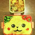 三兄妹の杏まま's cooksnap of when they made 顔だけピカチュウオムライス☆キャラ弁.